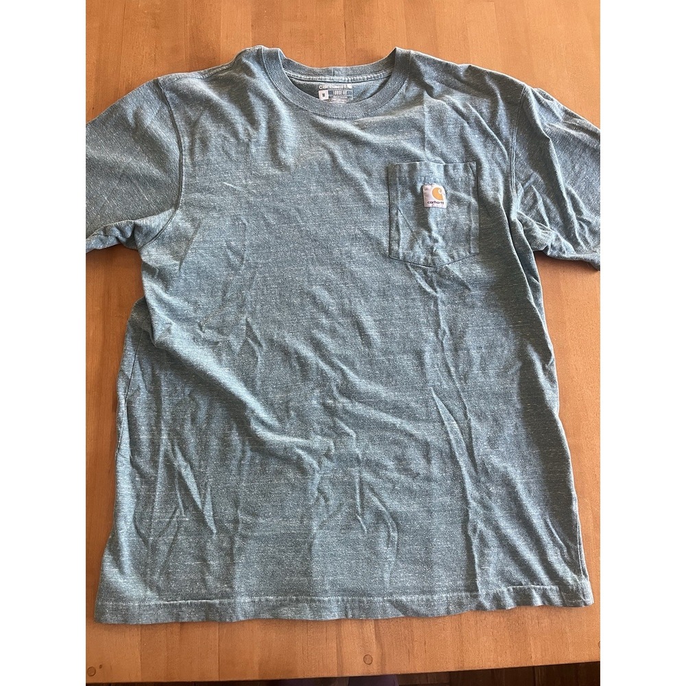 Carhartt Loose Fit Heavyweight Short Sleeve Pocket T-Shirt Men's Sz M Green